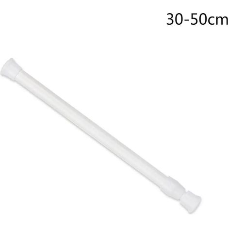 Barre télescopique multi-usages pour rideaux (30-50 cm) - Extensible et réglable - Accessoire de salle de bain et de maison - Support à ressort (1/5)