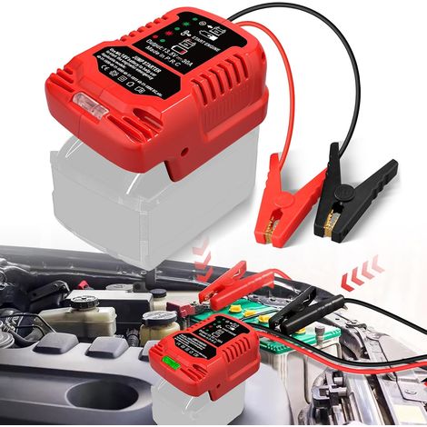Adaptateur Batterie 18 V Aide démarrage Voiture Booster Batterie 12 V Fonction sécurité démarreur Portable (1/5)