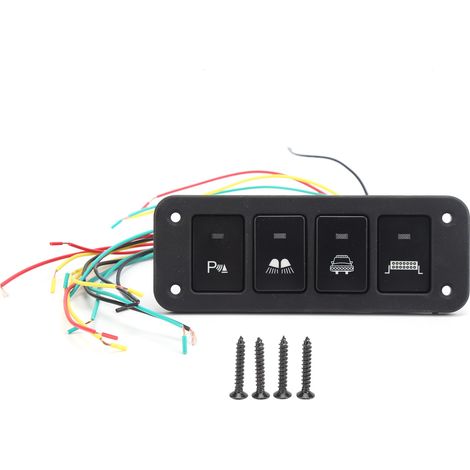 Panneau interrupteur 4 voies 12V pour barre LED phare feu de croisement feu de stationnement compatible Hailax (1/5)
