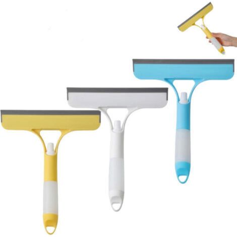Raclette de douche – Kit de nettoyage de vitres 3-en-1 avec vaporisateur, grattoir et éponge – Pour verre, carrelage et élimination de l'eau