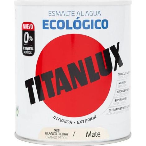 -CAHERSA- PINTURA TITAN ECOLOGICO MATE BLANCO PIEDRA 750ML TITAN
