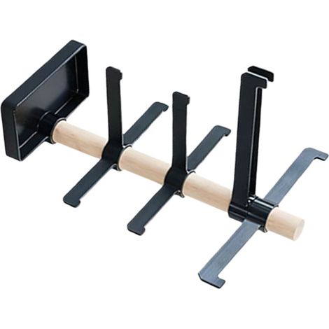 Estante de madera para organizar equipos de ciclismo - Negro