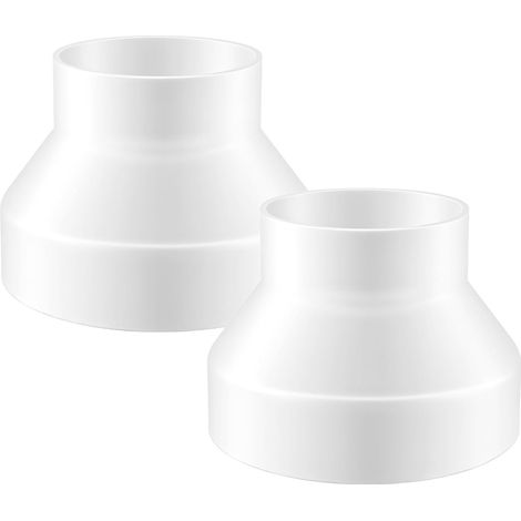 (2 Stück) Schlauchreduzierstück für tragbare Klimaanlagen, 150-100 mm Adapter mit 4 Edelstahl-Schlauchschellen, Reduzierstück (1/5)