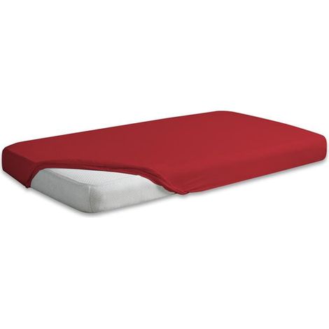 Lenzuolo jersey PREMIUM con gomma 180x190, 180x200x20, rosso14, MATEX