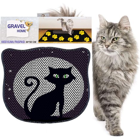 Protector de suelo para arena para gatos Mat Multicolor (1/2)
