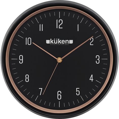 RELOJ PARED NEGRO REDONDO 30cm (1/3)