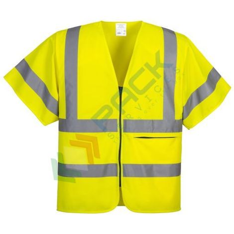 Gilet Ad Alta Visibilita' Giallo  Classe 3 Giallo S
