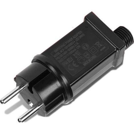 Transformateur LED IP44, Alimentation 12V pour Guirlandes Lumineuses Noël (1/4)