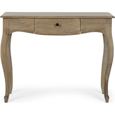 Console 1 tiroir 100x40x76 cm en manguier naturel - TARSUS (1/5)