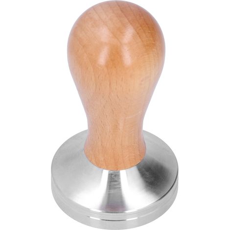 Tasseur à café 51 mm en acier inoxydable avec manche en bois (1/5)
