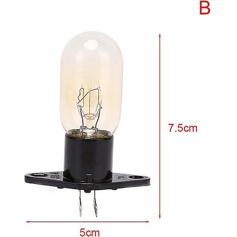 Ampoule de rechange pour four à micro-ondes, 230 V, 20 W, avec douille. (1/4)