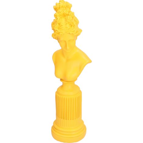 Figurine décorative en résine pour bureau, salon, bureau ou café (Jaune) (1/5)