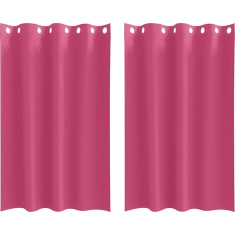 Maison Exclusive - Tende Blackout con Anelli 2 pcs Rosa Vivo 175 x 140 cm