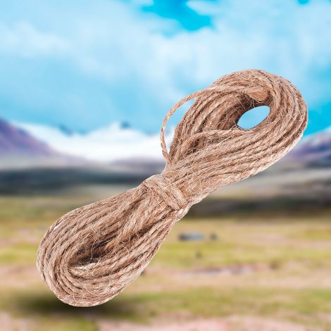 Cuerda de cáñamo y yute de 8 m - 8 metros de cuerda de cáñamo natural marrón para etiquetas, fabricación de joyas, collares y manualidades. (1/5)