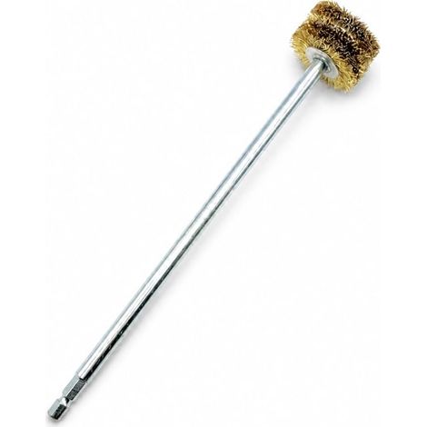 Brosse métallique en acier inoxydable pour perceuse, à tige hexagonale (1/5)