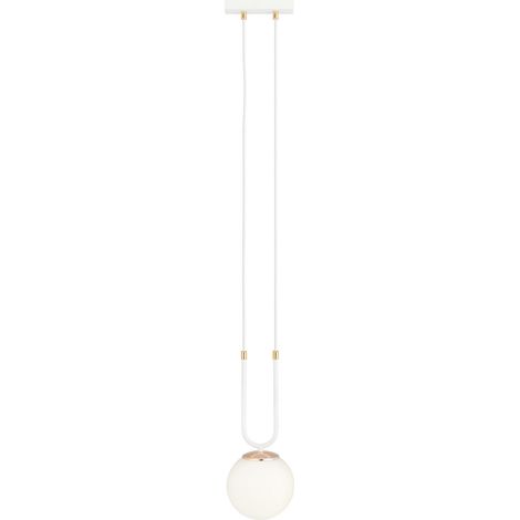 Suspension Emibig Glam verre opale blanc E14 Ø15cm (1/5)