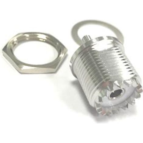Connecteur coaxial RS PRO Femelle Droit, raccordement A souder 50O Montage sur câble ( Prix pour 1 )