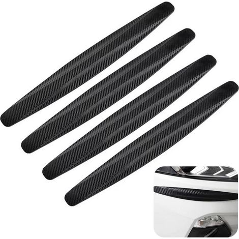 Lot de 4 protections d'angle de pare-chocs universelles, anti-rayures, auto-adhésives, noires (1/5)