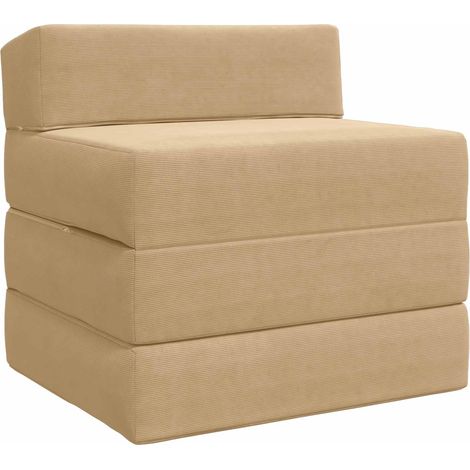 Foldable Sofa Bed Light Green Grey 200 x 70 x 15 cm vidaXL