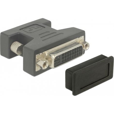 DeLOCK 60160 tapa de seguridad para enchufe DVI Negro 10 pieza(s) (1/3)