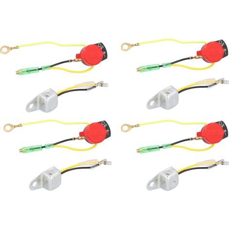 Capteur d'alerte de niveau d'huile bas (lot de 8) - Large compatibilité - Plastique ABS - Stable, sûr et durable - Interrupteur d'arrêt moteur pour GX120 GX160 5,5 CV (1/5)