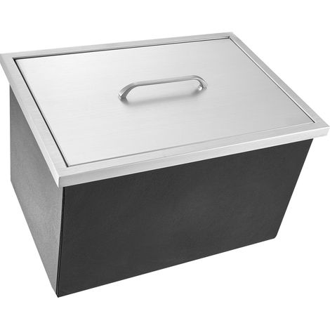 Glacière à immersion, 51x36x30,5 cm, acier inoxydable, 37,9 L, avec couvercle, vidange et bouchon inclus, pour refroidir vin et bière en extérieur. (1/5)