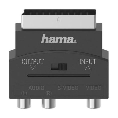 Hama Adaptador S-VHS Hembra 4 pines + 3 RCA Hembra / Scart Macho