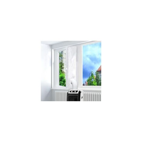 Fensterdichtung für tragbare Klimaanlagen/Wäschetrockner mit Reißverschluss und Klettverschluss, robust, 300 cm KZQ (1/5)