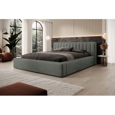Polsterbett Doppelbett PEORIA Komplettset 180x200cm in Stoff Macau Forest (1/4)