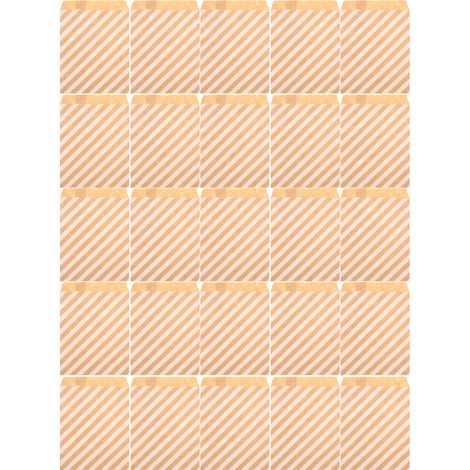 25 faltbare Kraftpapiertüten mit diagonalen Streifen für Süßigkeiten, Nüsse, Kekse und Snacks (1/5)