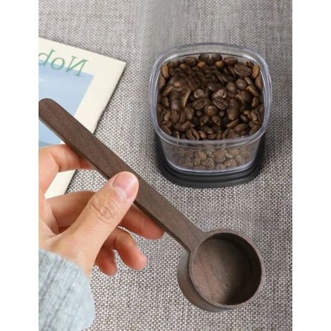 Cuillère doseuse à café, en bois, avec manche en bois, pour café moulu, grains de café, thé ou poudre protéinée.-AquaForge (1/3)
