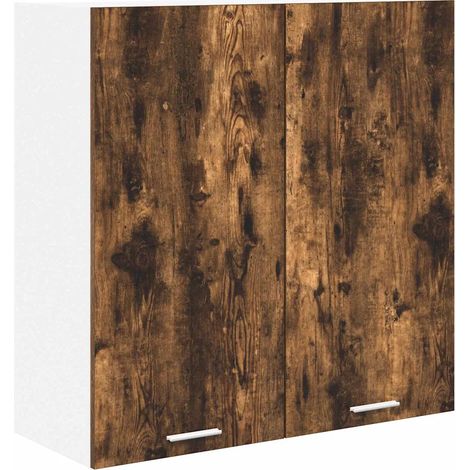 Armadio pensile moderno con ampio spazio di archiviazione 80 x 31 x 80 cm in legno multistrato rovere fumé 020053325