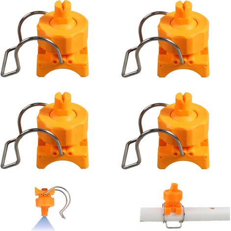 Buse de pulvérisation avec clip, buse de serrage, pince de ventilateur plate réglable compatible avec tuyau de 25 mm pour lavage de voiture, pulvérisation de produits chimiques, irrigation (1/5)
