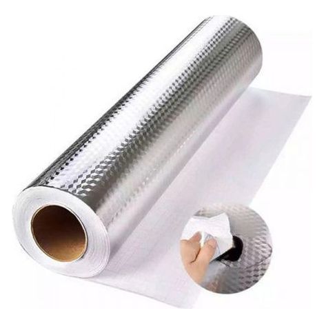Rejilla tridimensional-1 rollo de papel de aluminio autoadhesivo 40cm 5M hoja de aluminio para cocina (1/4)