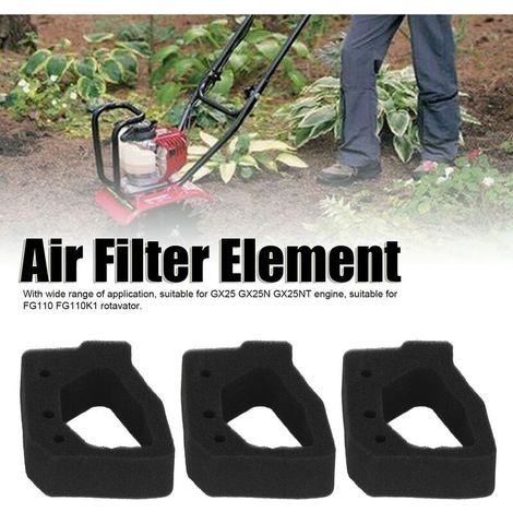 Luftfilterreiniger für Motorhacken GX25, GX25N, GX25NT, FG110, FG110K1 (Teilenummer 17211-Z0H-800), 3-teiliges Set (1/4)