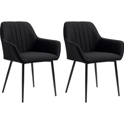 Lot de 2 chaises design EBONY noires (1/5)