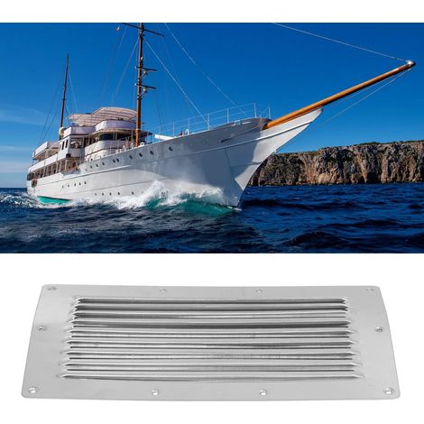 Fenêtre de ventilation carrée de 250150 mm avec grilles d'aération à persiennes, adaptée aux ouvertures de ventilation des bateaux, yachts, caravanes et maisons. (1/5)