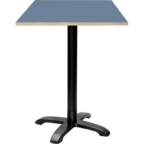 Mange-debout 60 x 60 cm - modèle Bazila bleu note chants bois (1/4)