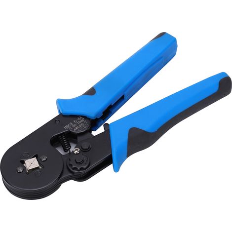 Pince à sertir pour extrémités de câbles 0,0810 mm HSC8 64A, pince à sertir carrée (poignée bleue et noire) (1/5)