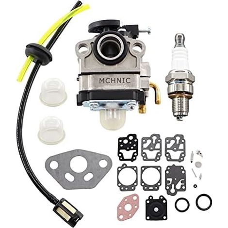 VURAHOME - Carburateur Bougie dallumage avec kit de Conduite de Carburant pour Moteur à 4 Cycles GX31 GX22 FG100 GCA91 Walbro WYL-19 HHE31C HHT31S UMK431 Remplace 16100-ZM5-803 16100-ZM5-809 (1/4)