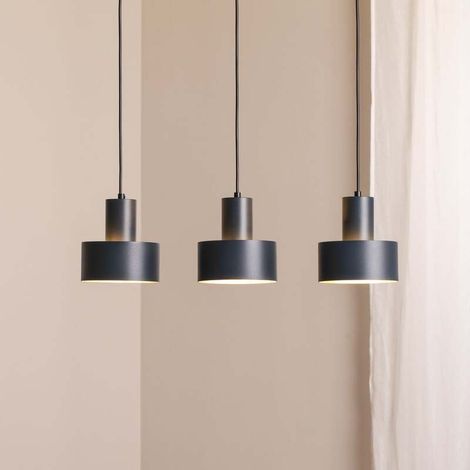[GEBRAUCHT] B-Ware Hängeleuchte Rif 3 anthrazit 3-flammig linear Stahl dimmbar E27 67 cm (1/2)