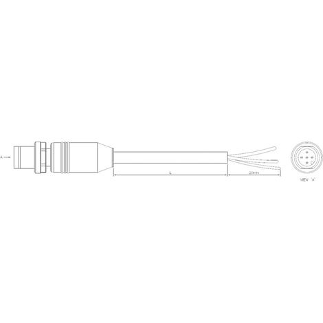 TE Connectivity 2273000-3 Sensor-/Aktor-Steckverbinder, konfektioniert M8 Stecker, gerade 5.00 m Pol