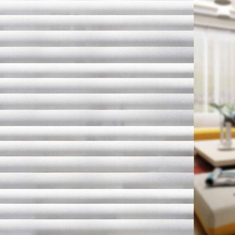 Pellicola Privacy effetto persiana per Finestre Vetri Autoadesive Anti-UV Controllo Calore Misura - 90cm x 150cm