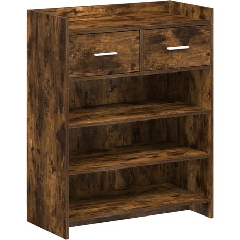Armario Zapatero con cajón Roble Ahumado 73,5 x 36 x 92 cm vidaXL (1/5)