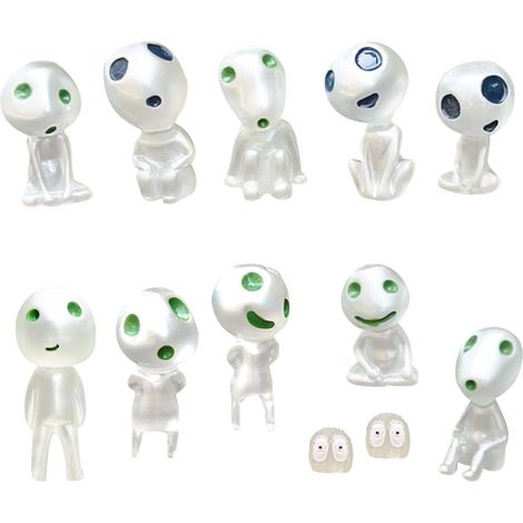 Lot de 10 elfes d'arbre lumineux avec 2 elfes de poussière lumineux, fantôme lumineux, accessoires de jardin miniatures, mini décoration de jardin, pour plantes en pot, chambre à coucher.