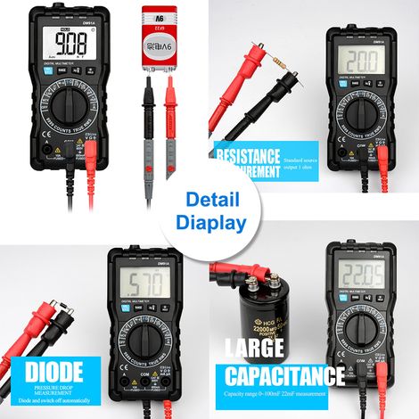DM91A Hochpräzises Mini-Digitalmultimeter mit 9999 Zählwerten (1/5)