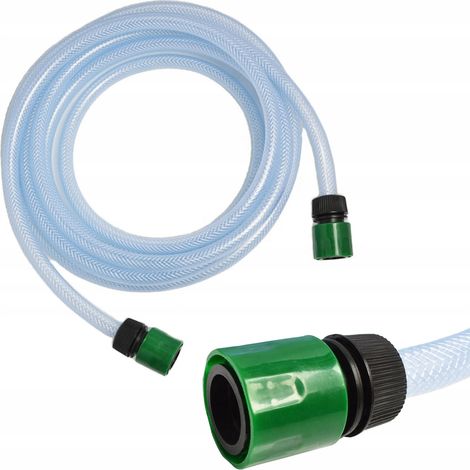 InletHose 10m 1/2" – Tuyau d'aspiration PVC Transparent 21 bar  13 mm  2 Raccords Rapides pour Nettoyeurs Haute Pression