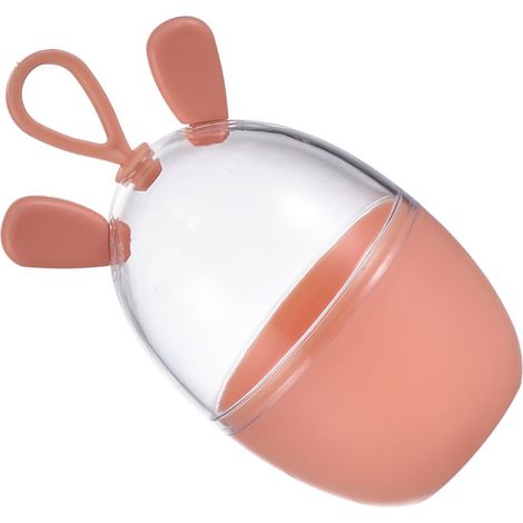 Étui de rangement pour éponge à maquillage forme cartoon, anti-poussière, avec cordelette de suspension, rose (1/5)