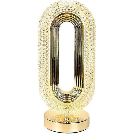 Lampe de table de luxe en cristal, veilleuse de chevet pour chambre et salon, moderne, pour tables, entrée, convient aux chambres, aux salons et aux présentoirs décoratifs (1/4)