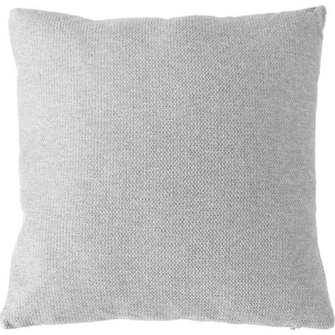 Coussin Déco en Velours "Lagarta" 40x40cm Gris Clair
